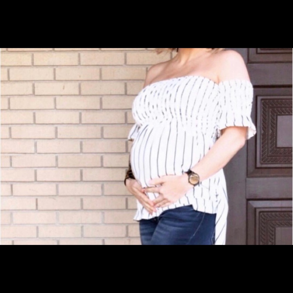 Off the Shoulder Maternity/Postpartum Top